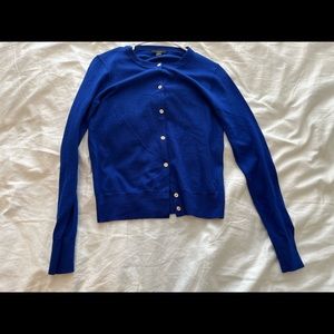 J Crew 100% Merino Wool Cardigan S in Deep Royal Blue